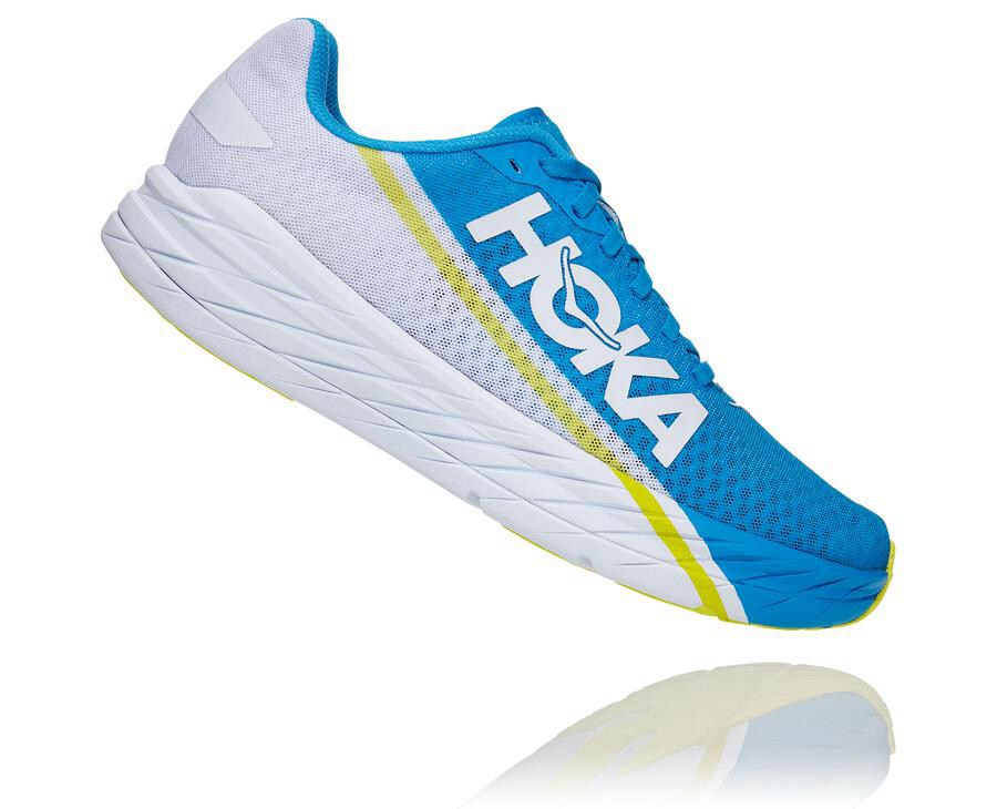 Hoka One One Løbesko Dame - Rocket X - Hvide/Blå - 860193MDT